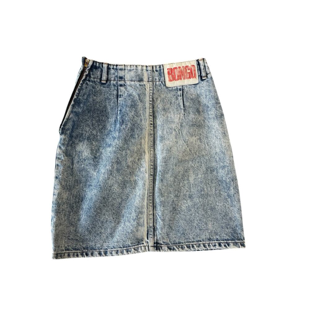 Bongo Vintage Women's Acid Wash Denim Skirt